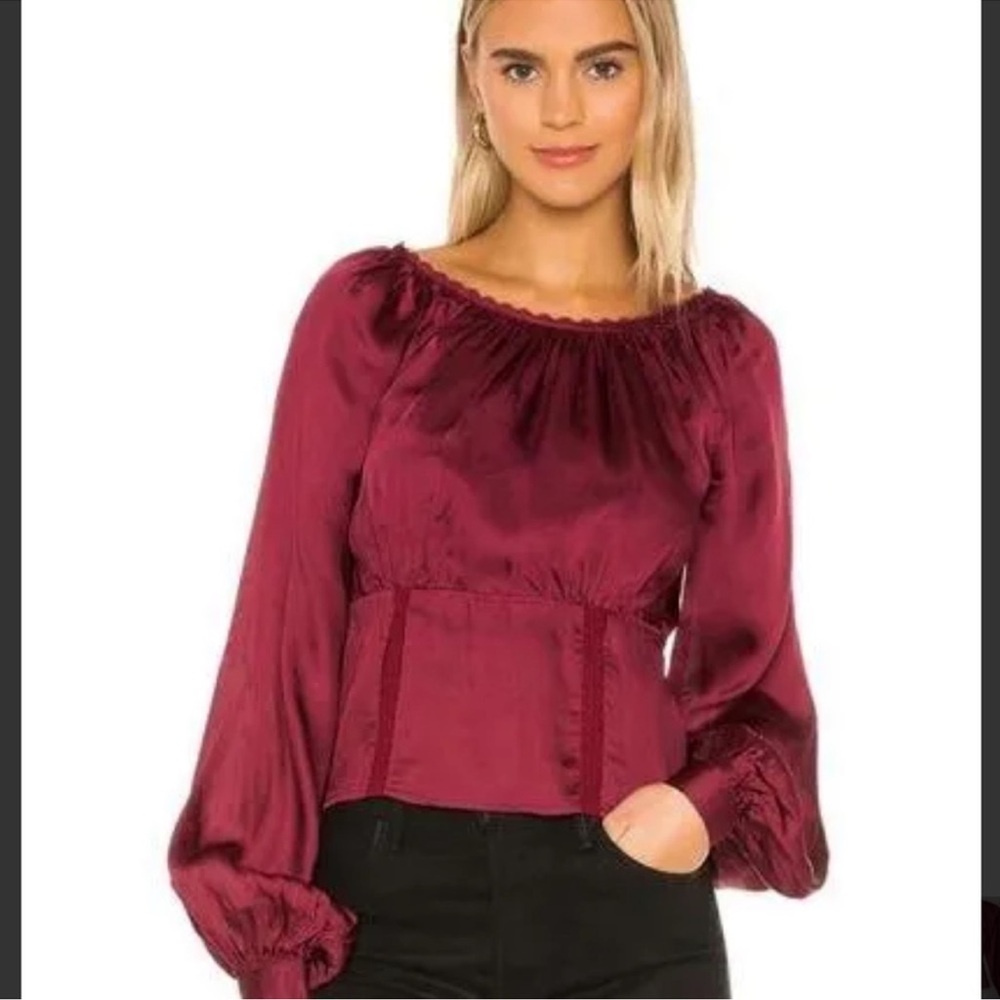 Tularosa Rich Burgundy Blouse S